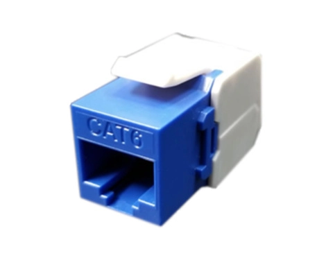 Sbe tech jackc6bl- módulo jack keystone rj45, 8 hilos, cat 6, compatible con calibres awg 22-26, color azul