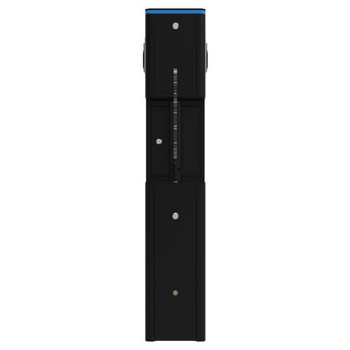 Zkteco sbt2000s - puerta de cortesía bidireccional de alto flujo carril de 90 cm 110v acero inoxidable aleta de vidrio templado fácil integración con controles de acceso facial, palma, qr, proximidad y botones no cuenta con lectores y panel