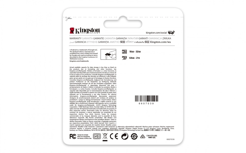 Micro sd kingston technology sdcg3/256gb - 256 gb, negro