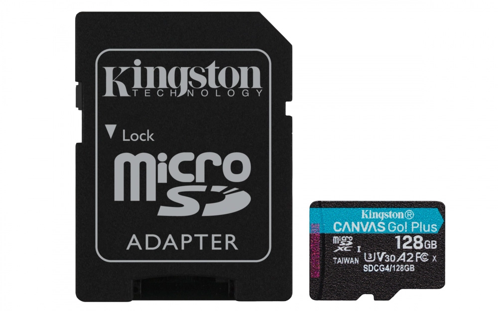Memoria micro-sd kingston technology canvas go plus 128gb, 200 mbs, clase 10
