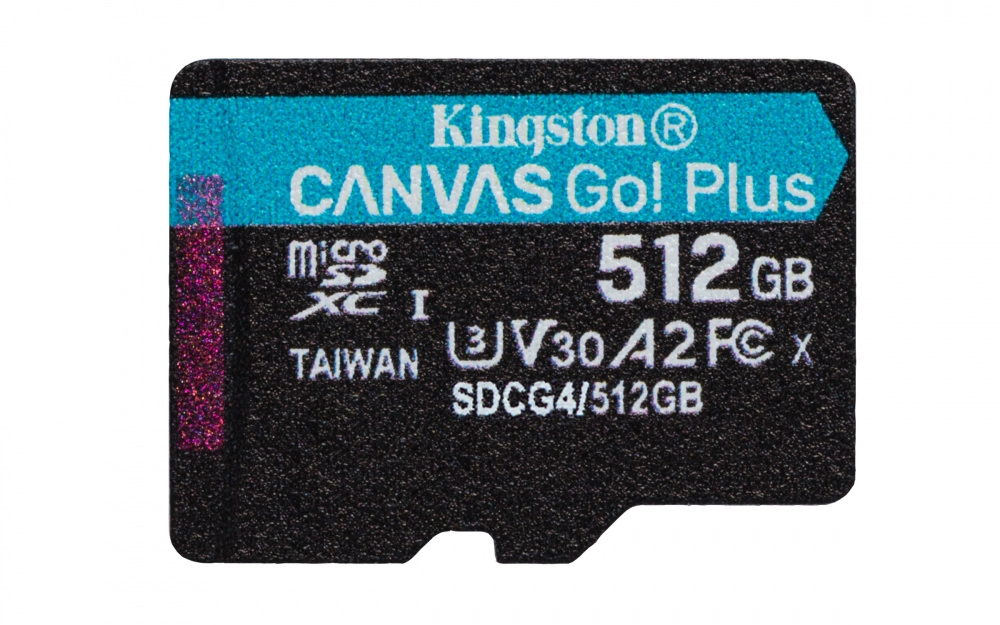 Memoria micro-sd kingston technology canvas go plus 512gb, 200 mbs, clase 10