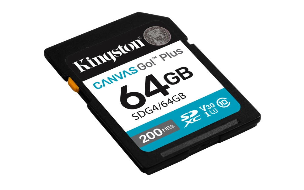 Memoria flash sd kingston sdxc canvas go plus 64gb 200mb/s c10 uhs-i u3 v30 (sdg4/64gb)