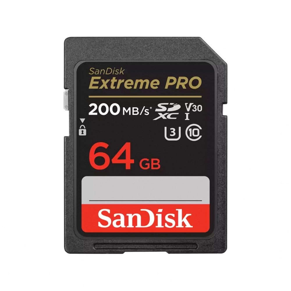 Memoria sd sandisk extreme pro sdxc uhs-i 64gb 200mbs clase 10 v30 4k