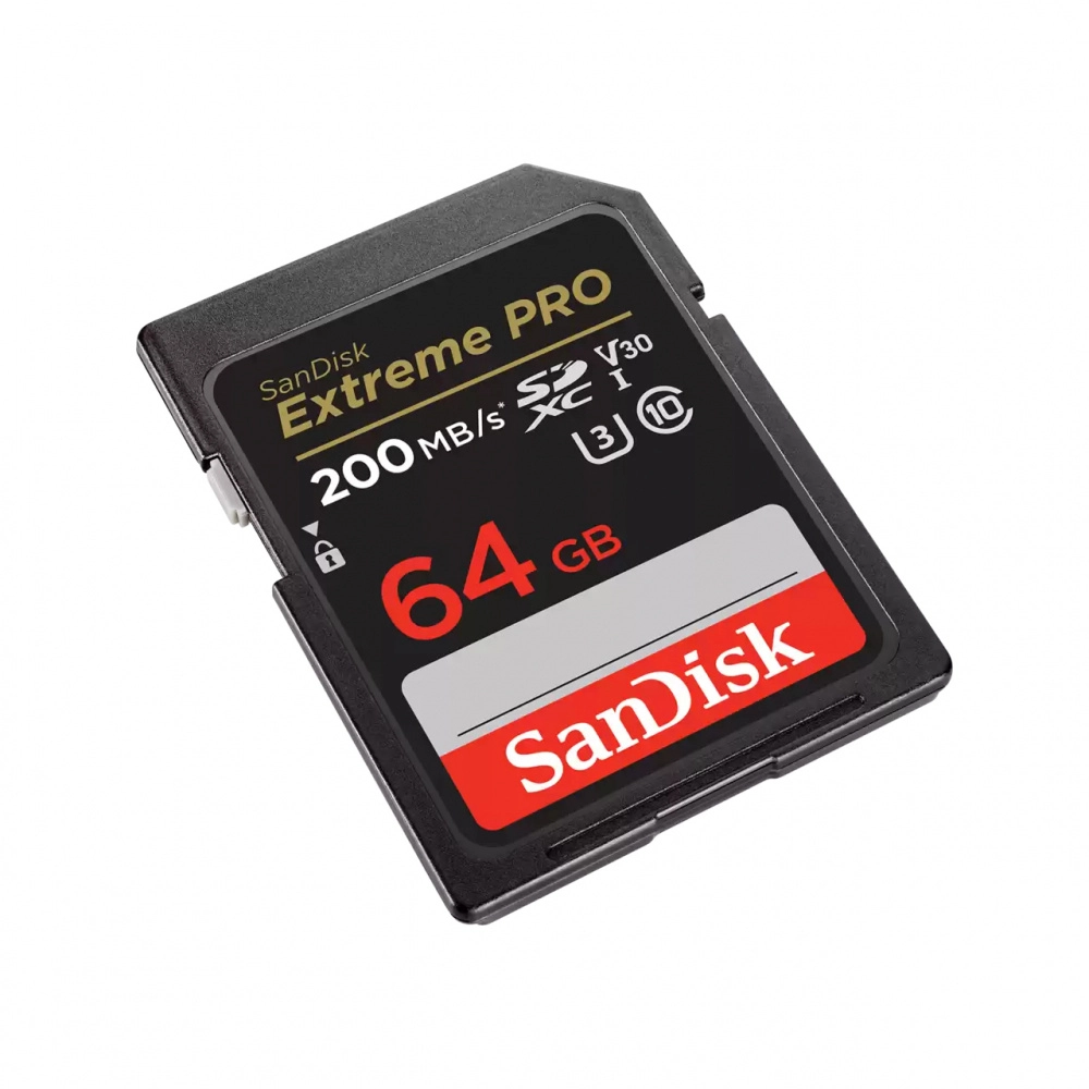 Memoria sd sandisk extreme pro sdxc uhs-i 64gb 200mbs clase 10 v30 4k