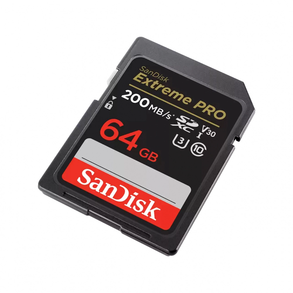 Memoria sd sandisk extreme pro sdxc uhs-i 64gb 200mbs clase 10 v30 4k