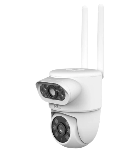 Ngteco ngsh01c8an- cámara ptz wifi , 4mp , lente dual , monitoreo 2 áreas , detección humana , audio 2 vías ,paneo y tildeo ,almacenamiento local y en la nube