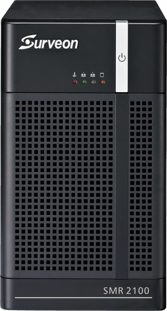 Surveon nv62mp - nvr megapixel  6 canales  h264  monitor local  2 bahias  ra id