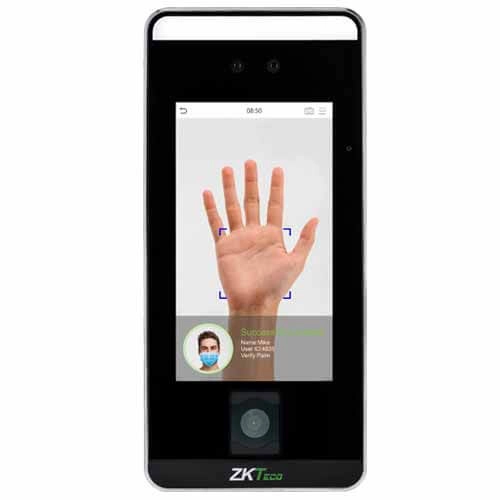 Zkteco speedfacev5lqr - control de acceso facial  6000 rostros  10,000 tarjetas id 125 khz  qr  contraseñas  200,000 registros  reconocimiento en 0.35 s  algoritmo anti-spoofing  tcpip  wiegand  rs-485
