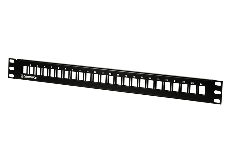 Panel de parcheo de 24 puertos, plano, tipo keystone, linea techchoice