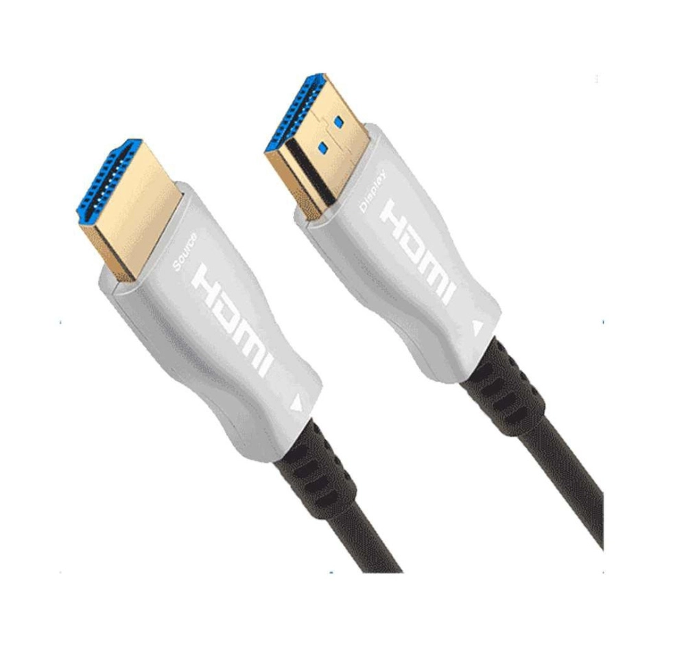 Saxxon sx05hdf047 - cable hdmi de 5 metros por fibra óptica 4k@60hz  fibra 4 hilos + 7 hilos cobre estañado  compatible con hdmi 2.0  alta velocidad 18 gbps  3d  hdr  caja de aleación de zinc  calidad premium