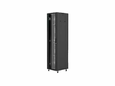Saxxon sxr37u6637s - gabinete de piso color negro  37ur  puerta de vidrio templado  alto 180 cm  ancho 60 cm  profundidad 60 cm  incluye base con 2 ventiladores 110v
