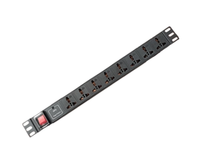 Saxxon sxpdu8p16a- barra pdu con 8 contactos individuales , 15 amp , 120v , 1ur , protección contra rayos , aleación de aluminio