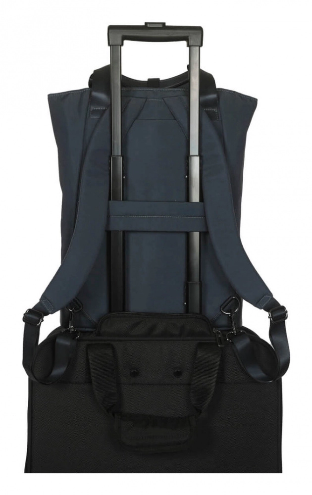 Mochila convertible bolsobackpack para dama azul para laptop de 15