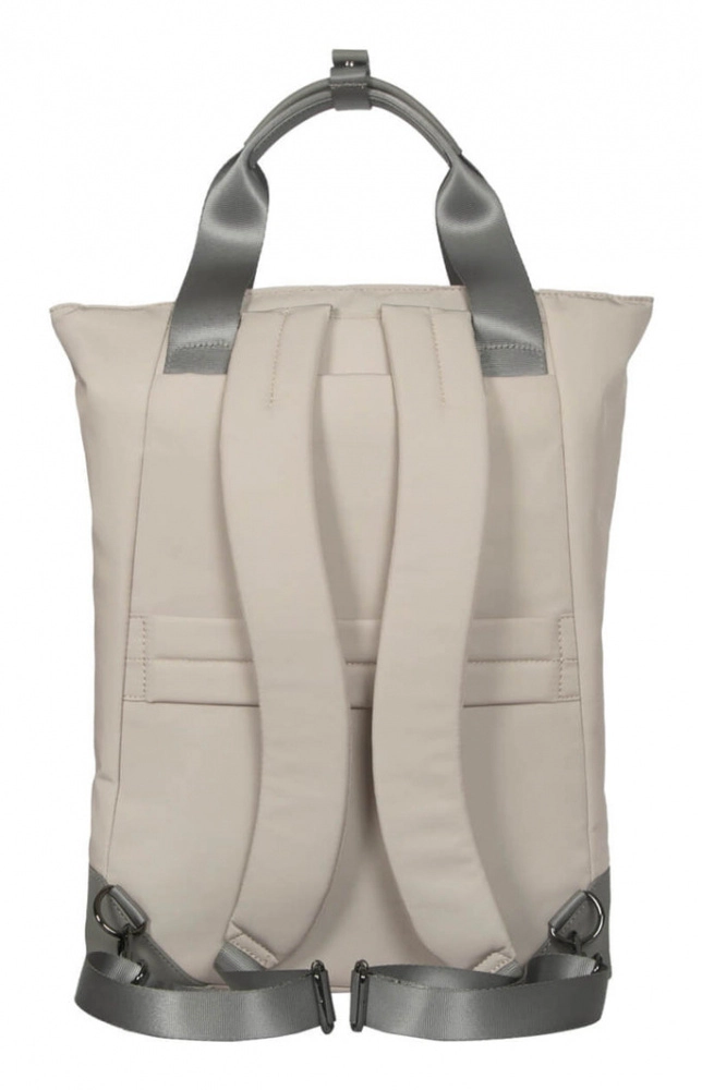 Mochilaconvertible bolsobackpack para dama beige para laptop de 15