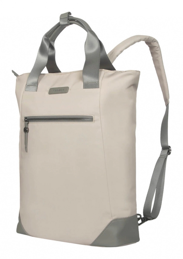 Mochilaconvertible bolsobackpack para dama beige para laptop de 15