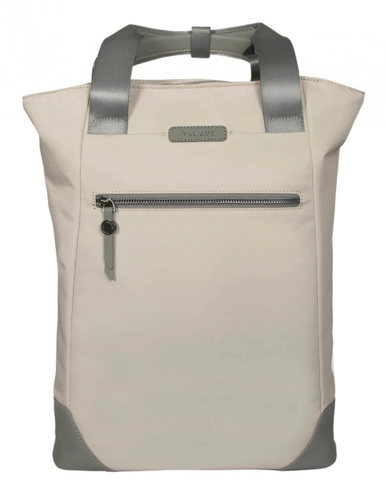 Mochilaconvertible bolsobackpack para dama beige para laptop de 15