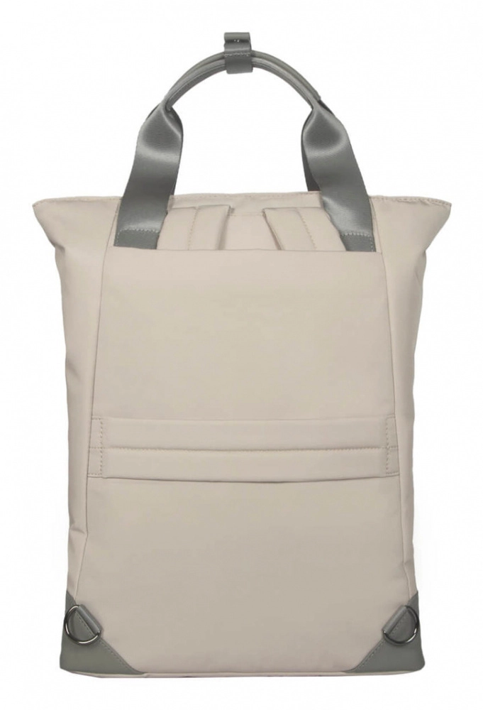 Mochilaconvertible bolsobackpack para dama beige para laptop de 15