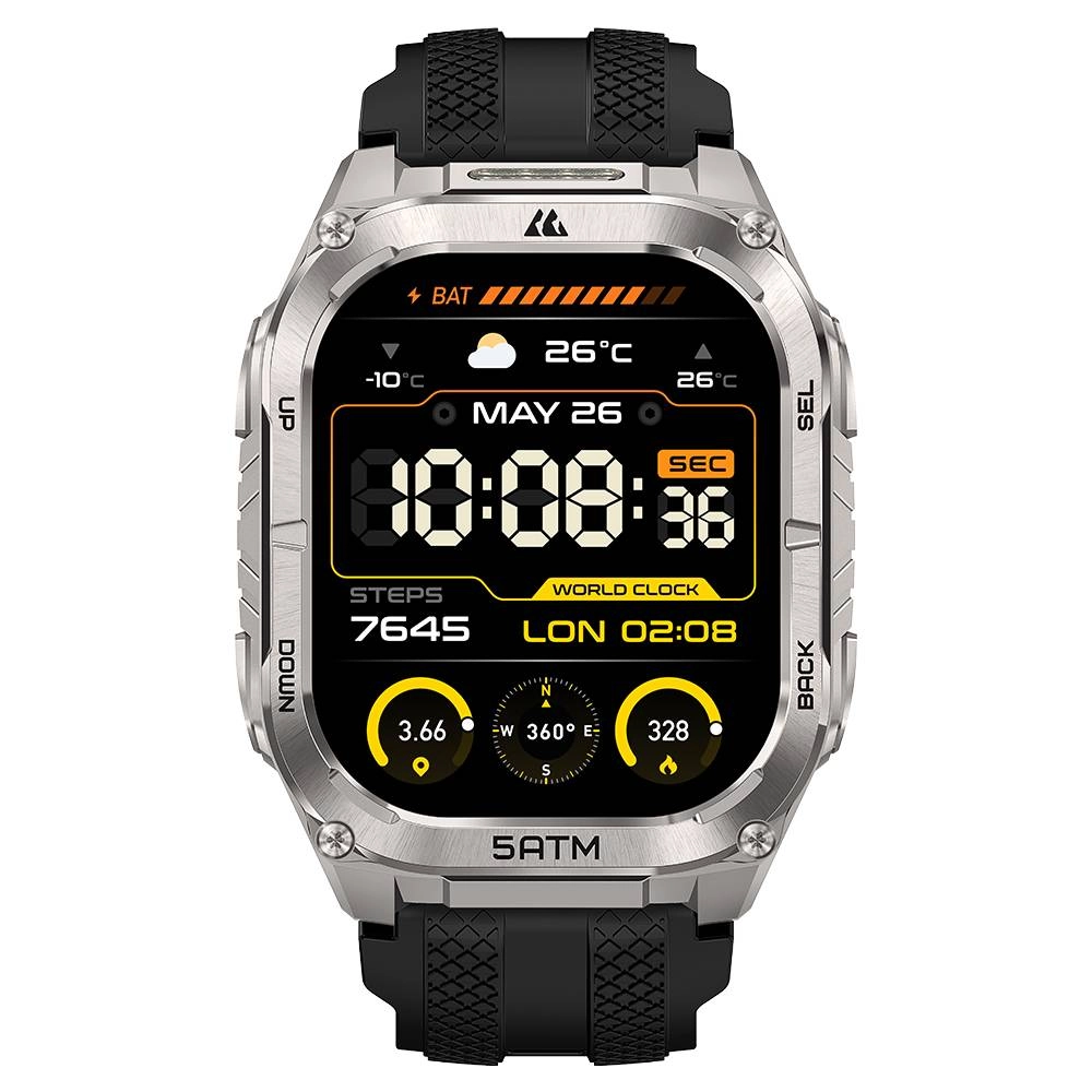 Smartwatch kospet kospet tank m4c tmko-007 - negro, 10 días, resistente al agua