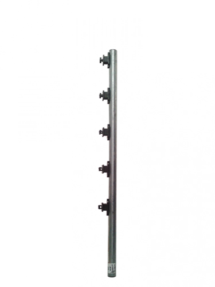Yonusa tuboap101 - poste de paso para cerco eléctrico, tubo con 5 aisladores de paso instalados tubo de 1.20 mts. listo para instalación en campo