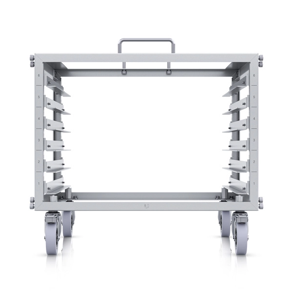 Ubiquiti u-rack-6u-tl - mini rack abierto con ruedas, 6u, patchpanel de 24 puertos gigabit, bloqueo de ruedas, capacidad de carga 35kg, toolless ensamble sin herramienta