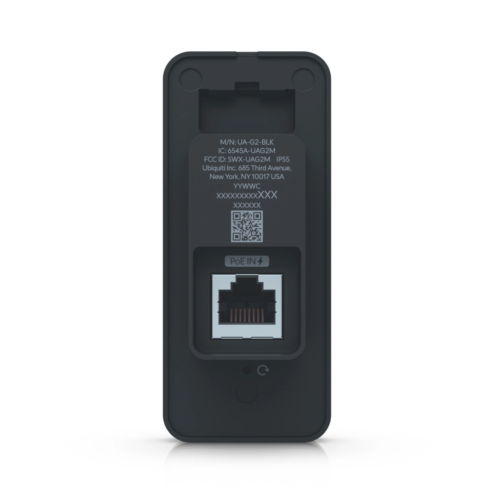 Ubiquiti ua-g2-black - lectora nfc para control de acceso , desbloqueo mediante nfc o app unifi identity , configuración de mensaje para bienvenida &salida , grado de protección ip55 , conexión a unifi access hub mediante poe.