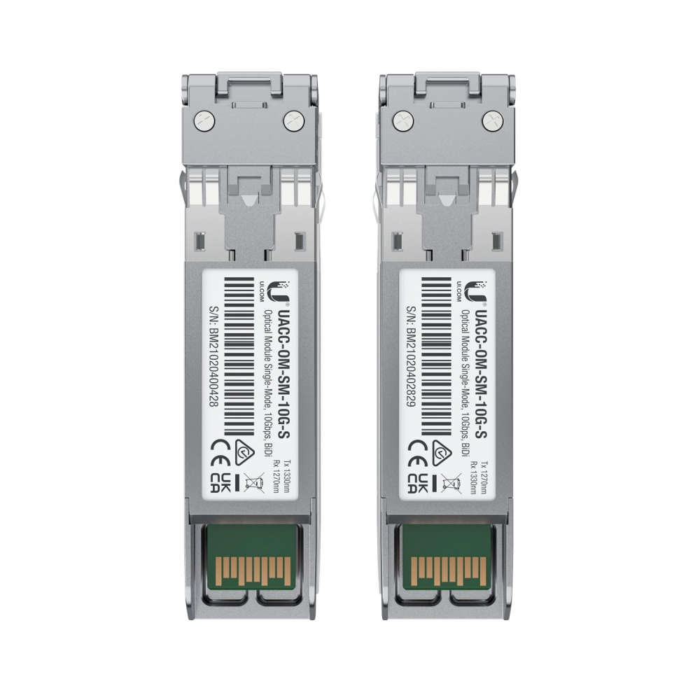 Ubiquiti uacc-om-sm-10g-s-2 - módulo sfp monomodo con transceptor mini gbic, velocidad de hasta 10gbps y conector tipo lc. alcance de hasta 10km.