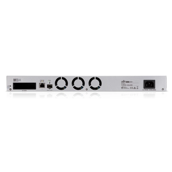 Ubiquiti unvr - nvr empresarial unifi protect recomendado para 15 cámaras 4k o 50 cámaras full hd, con 4 bahías de disco duro, puerto gigabit rj-45 y configuración raid 1 o raid 5 automática.