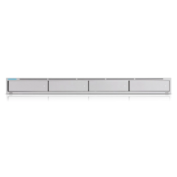 Ubiquiti unvr - nvr empresarial unifi protect recomendado para 15 cámaras 4k o 50 cámaras full hd, con 4 bahías de disco duro, puerto gigabit rj-45 y configuración raid 1 o raid 5 automática.