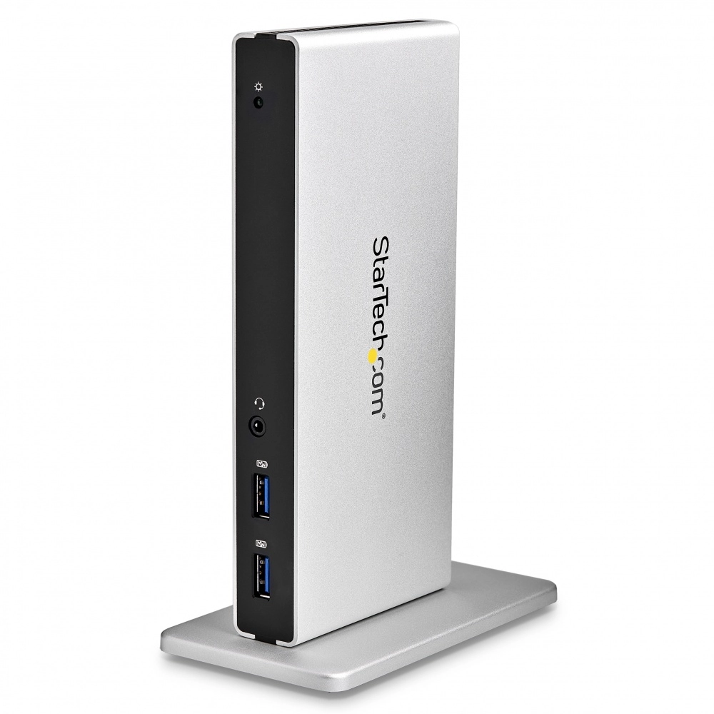 Startech.com replicador de puertos universal usb 3.0 para laptop con dvi doble y ethernet gigabit con adaptadores hdmi vga - 2 pantallas compatibles - 2048 x 1152 - 5 x usb 3.0 - red (rj-45) - dvi - línea entrada de audio - micrófono - cableado - gigabit ethernet - windows 7, windows 8, windows 8.1, windows 10, windows 11, windows xp sp3, windows vista, mac os x 10.6 snow leopard, mac os x 10.12 sierra, mac os x 10.14 mojave, mac os x 10.15 catalina, ...