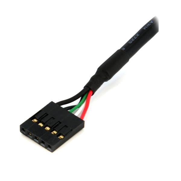Startech.com cable extensor 60cm idc 5 pines conexión a tarjeta base madre - usb 0.6m - hembra a hembra - negro