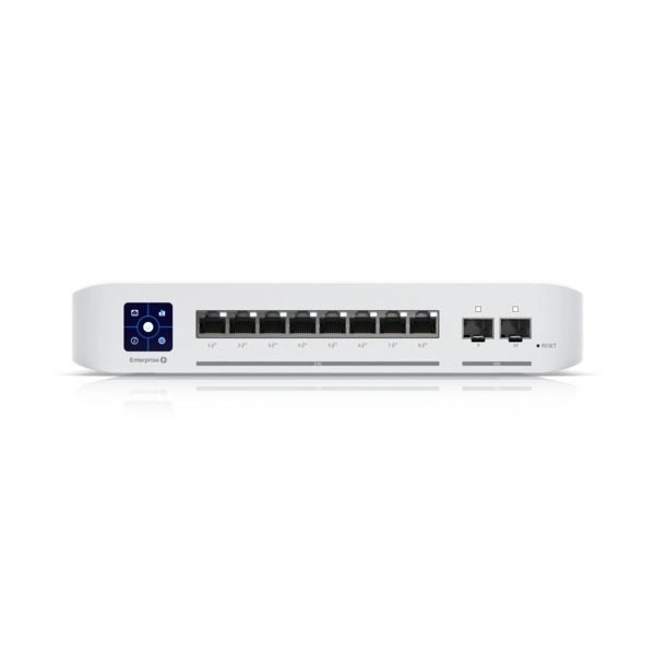 Ubiquiti usw-enterprise-8-poe - switch capa 3 administrable 8 puertos 2.5 gbe poe 802.3at poe 2 puertos 10g sfp+