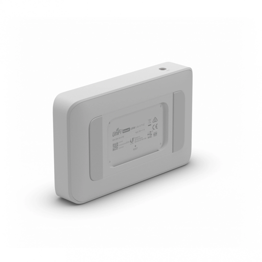 Ubiquiti usw-lite-8-poe - switch unifi lite administrable poe de 8 puertos 101001000 mbps (4 puertos 802.3afat) , 52 w , capa 2 , refrigeración silenciosa sin ventilador.