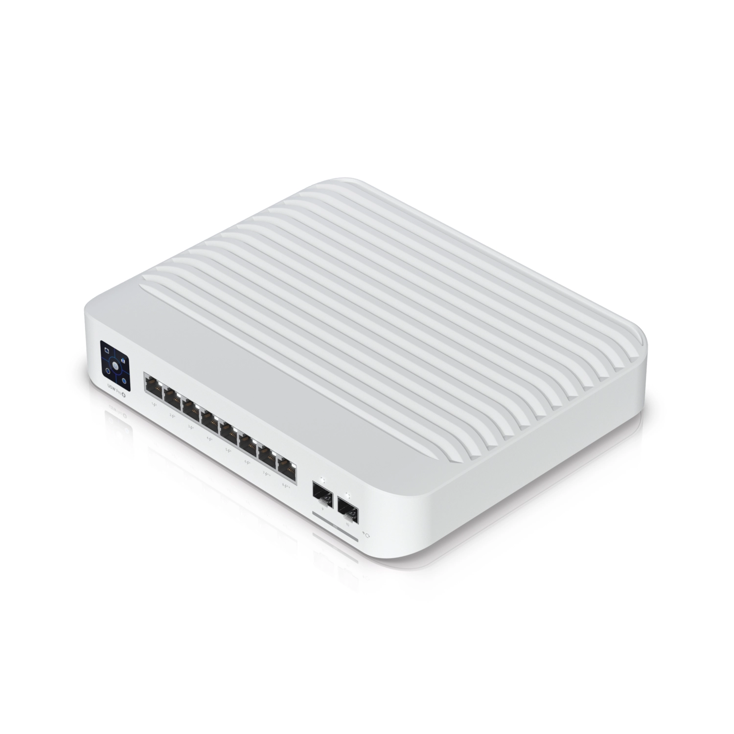 Switch ubiquiti unifi  usw-pro-8-poe  pro 8 poe administrable capa 3 - 8 puertos gbe  (6) puertos poe+ afat y (2) puertos poe++ 802.3bt  (2) puertos sfp+