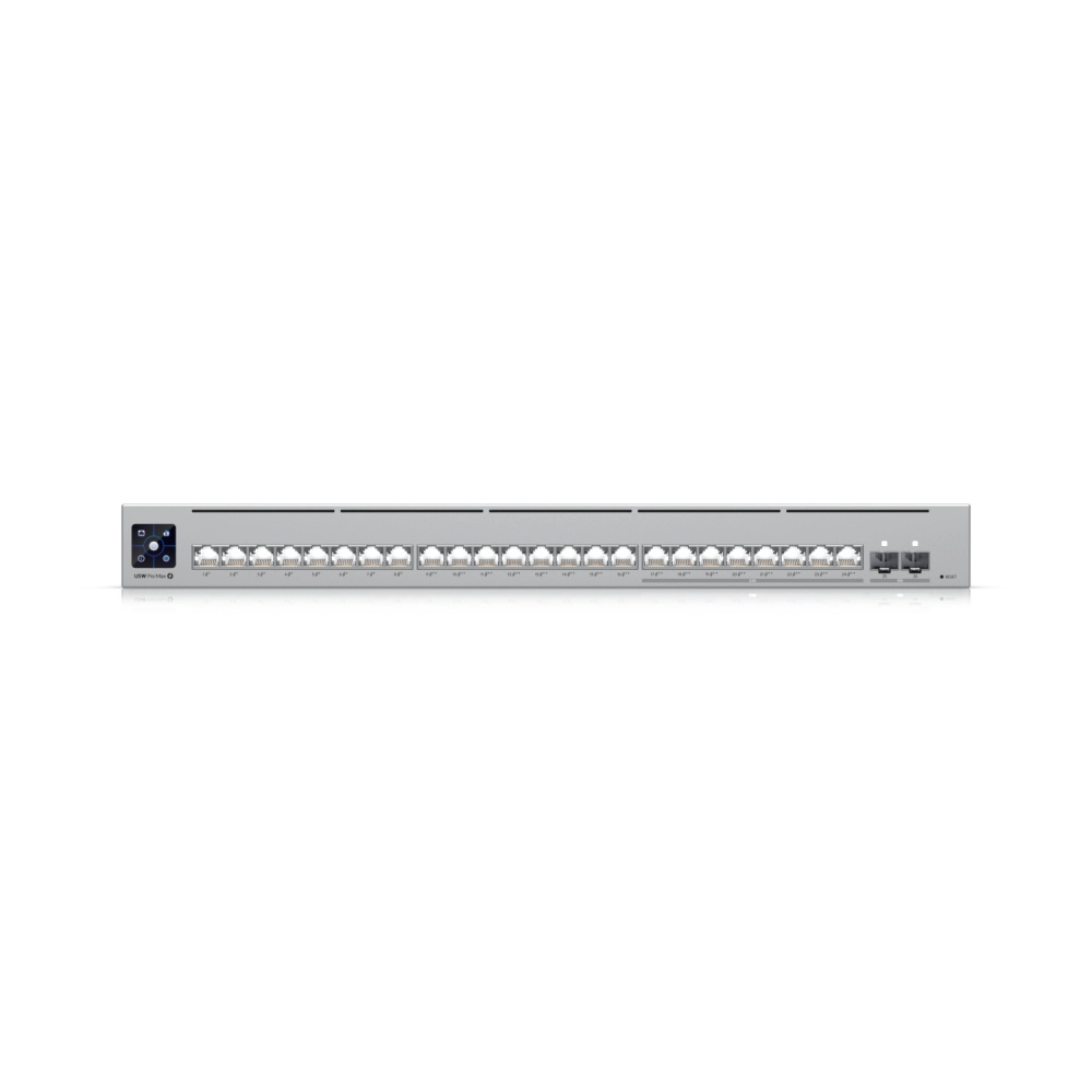Ubiquiti usw-pro-max-24-poe - unifi switch de 24 puertos (8 puertos poe++ 2.5 gbe y 16 puertos gbe poe+), 2 puertos sfp+ 10g, 400w, pantalla táctil.