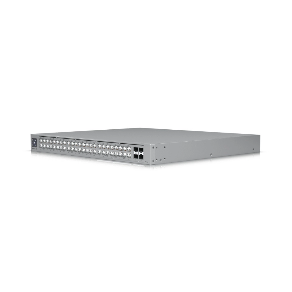 Ubiquiti usw-pro-max-48-poe - switch unifi con funciones capa 3, 48 puertos (16 puertos 2.5 gbe y 32 puertos 1 gbe), 2 puertos sfp+ 10g, poe++ 720w, pantalla informativa preventa