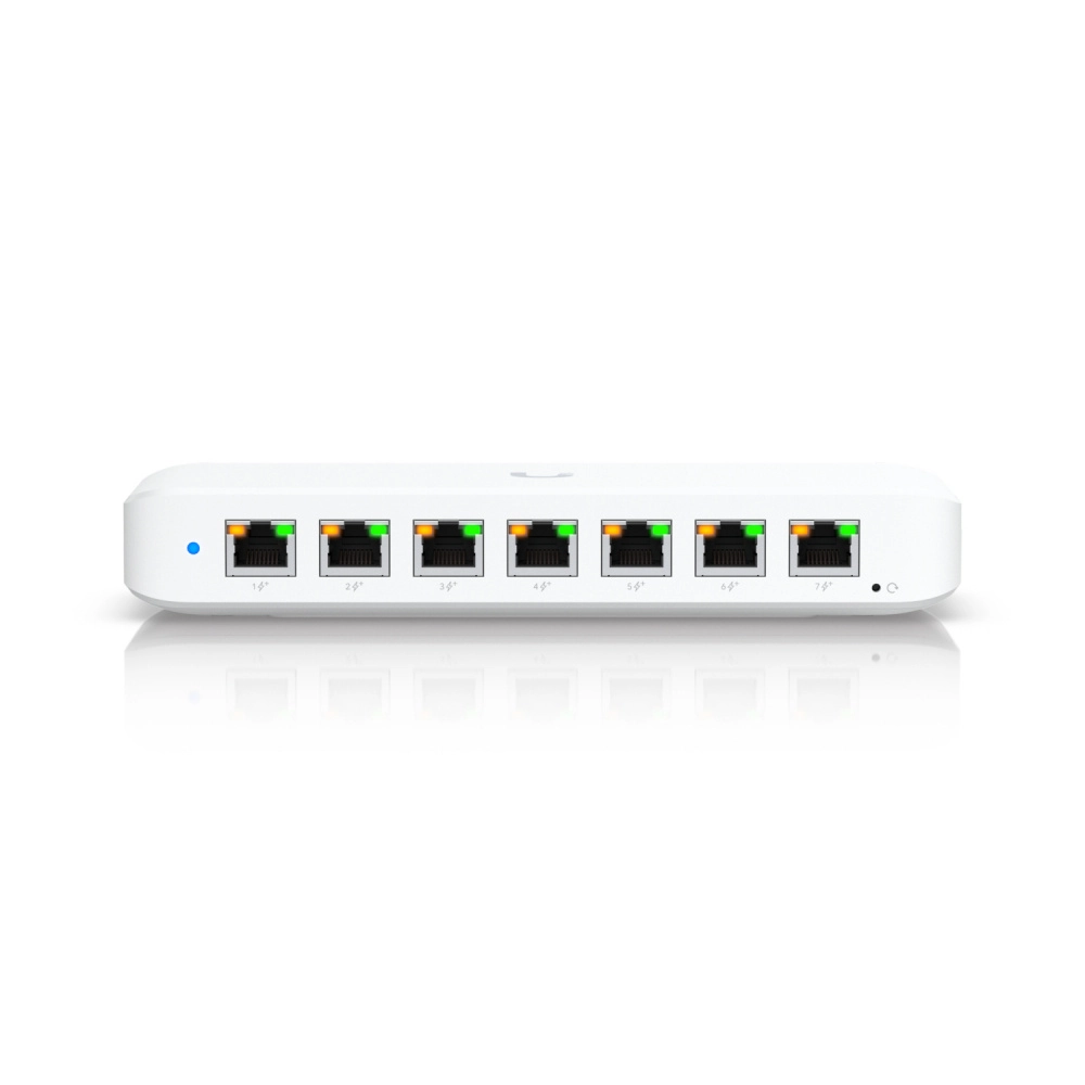Ubiquiti usw-ultra - switch ultra unifi de 8 puertos poe administrable capa 2 42w poe (1 puerto poe++ de entrada , 7 puertos poe+ de salida ) hasta 256 vlans capacidad de switching hasta 16gbps no incluye fuente de alimentación, diseño compacto