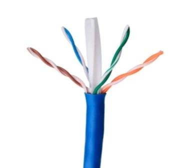 Bobina utp cat6 para interior - 4 pares, 23 awg, bobina de 305 mts, 100  cobre, leviton  utp6m-mlb, color azul