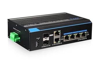 Utepo utp7204gehpoe - switch gigabit industrial high poe, 4 puertos, 802.3afat, 2 puertos combo uplink gigabit, hasta 60w por puerto, 120w totales, din rail