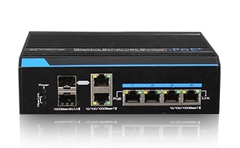 Utepo utp7204gehpoe - switch gigabit industrial high poe, 4 puertos, 802.3afat, 2 puertos combo uplink gigabit, hasta 60w por puerto, 120w totales, din rail