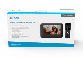 Kit videoportero hilook analogico, pantalla 7 pulg, ip65, para exterior