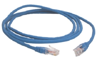 Cable de parcheo utp, rj45-rj45 cat. 6, cable y liberador de tension color azul 3m