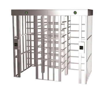 Wejoin wjfth613b - torniquete de cuerpo completo full height doble carril para control de acceso  uso exterior  compatible con rfid, huella y qr  seguridad industrial  5 millones de ciclos