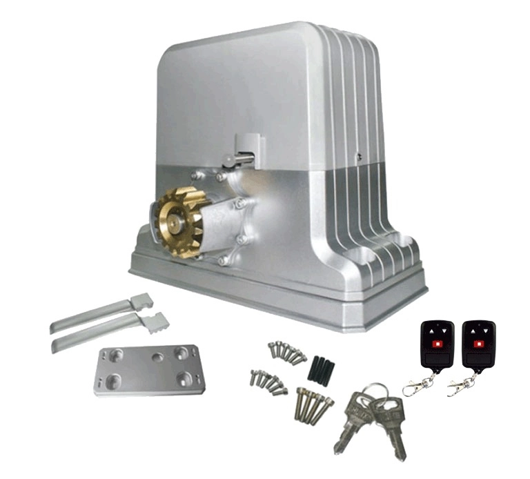 Wjpkm202p - paquete de motor para portón deslizante o corredizo  soporta hasta 1800 kg  incluye motor modelo wjpkmp202  3 metros de cremallera modelo wjkjct y accesorios de fijación