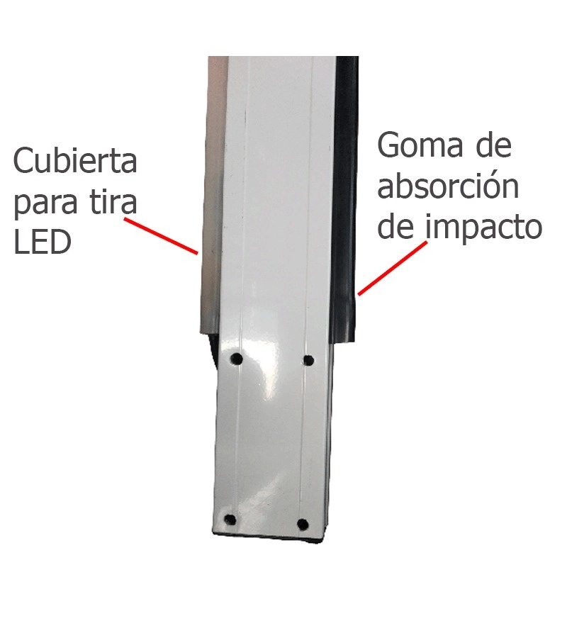 Wejoin wjlbm3l - brazo recto izquierda led tipo rectangular de 3 metros  compatible con barrera  led izquierda