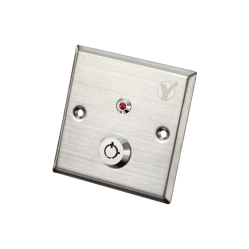 Yli yks850ls - botón liberador de llave, indicador led, acero inoxidable, resistente a la intemperie, función ncno
