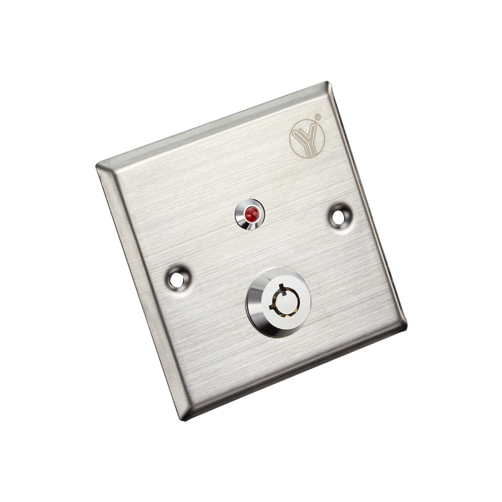 Yli yks850ls - botón liberador de llave, indicador led, acero inoxidable, resistente a la intemperie, función ncno