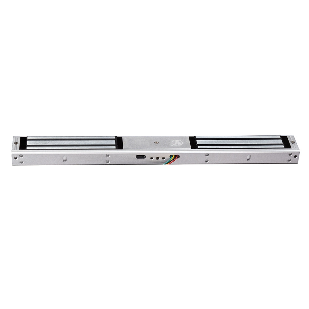 Yli ym180ndled - cerradura magnética doble con indicador led para control de acceso  interior  fuerza de sujeción 180 kg o 350 lbs por lado  compatible con soporte mbk180ndzl y mbk180u