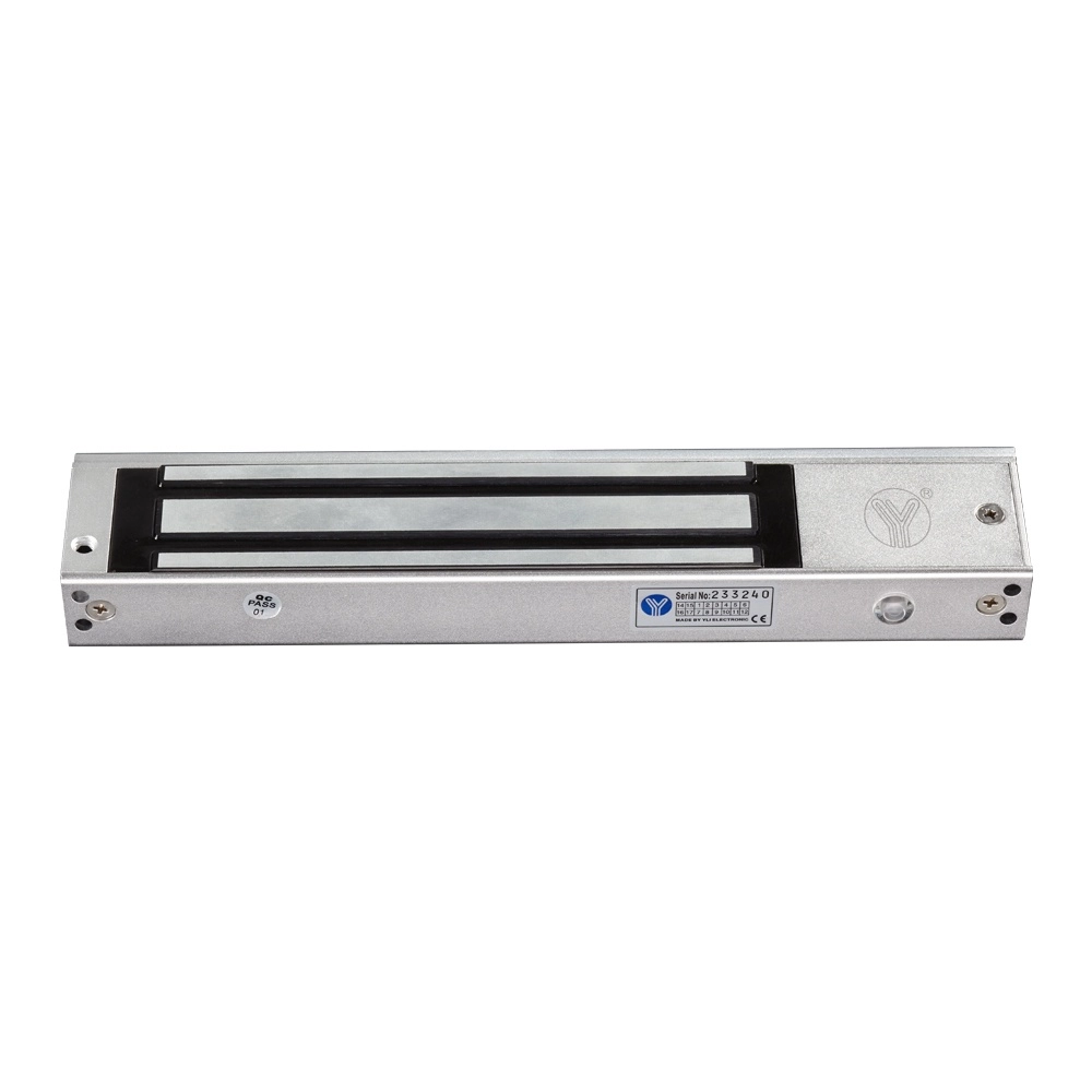 Yli ym280nled - cerradura magnética con led  fuerza de sujeción 280kg 600lb  voltaje dual 12v24 vdc  puertas de madera, vidrio, metálica