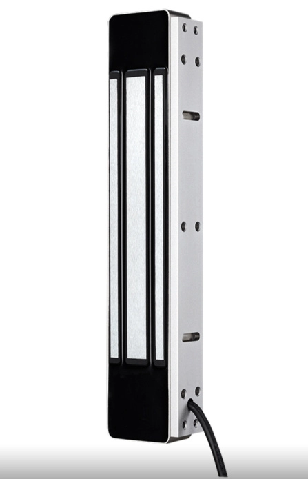 Yli ym280wled - cerradura magnética para exterior ip68 con led  fuerza de sujeción 280kg 600lb  voltaje dual 12v24 vdc
