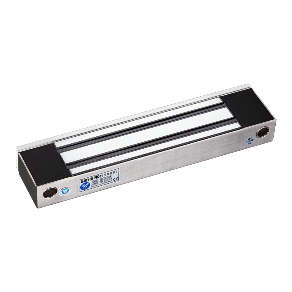 Yli ym350ws - cerradura magnética para control de acceso  fuerza de sujeción de 350 kg (800 lb)  para puertas de madera, vidrio y metálicas  ip68 para uso exterior e interior